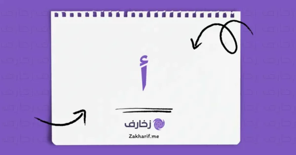 حرف الالف أ مزخرف